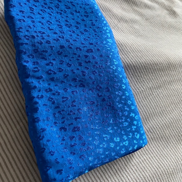 Only Satin Jacquard Mini Skirt in Bright Blue - Picture 11 of 15